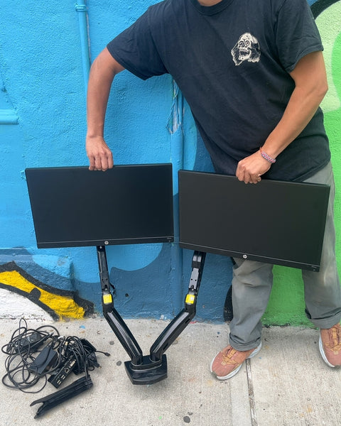 HP 22cwa 21.5" Full HD 1080p Dual Monitor Setup