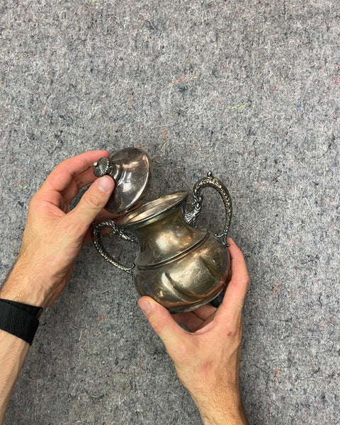 Silver Sugar Bowl with Lid