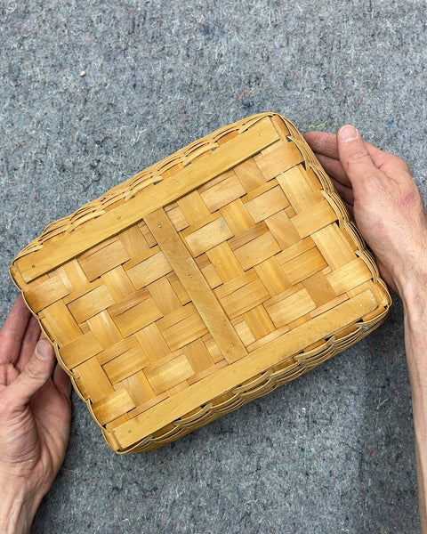 Woven Wood Rectangular Basket, 9x12"