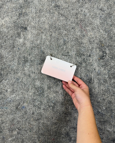 Pink Ombre Ringed Index Cards