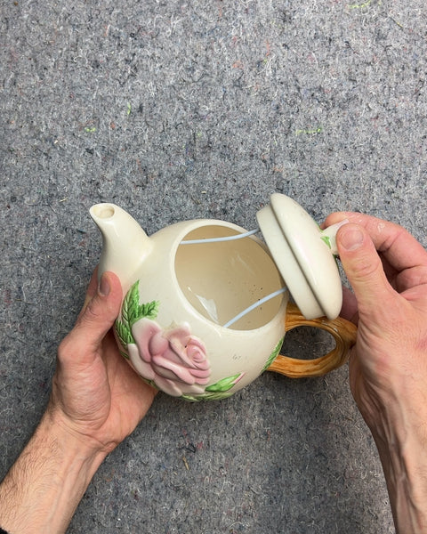 Ceramic Rose Teapot