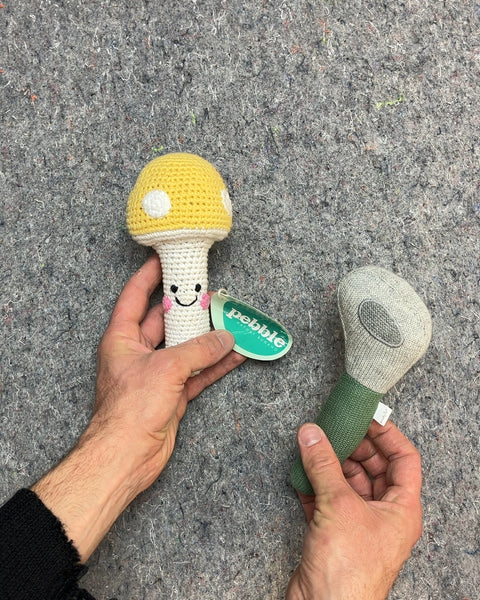 Pebble Crochet Mushroom and Putter Rattle