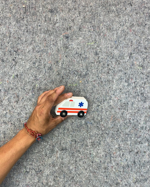 Wooden Toy Ambulance