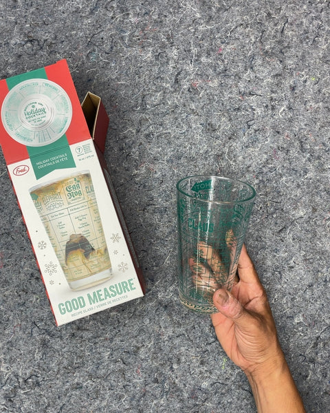 Fred Good Measure Holiday Cocktails Recipe Glass