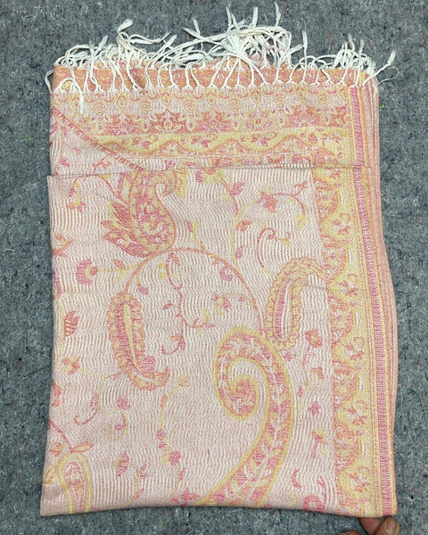 Paisley Patterned Scarf with Fringe, 26x60"