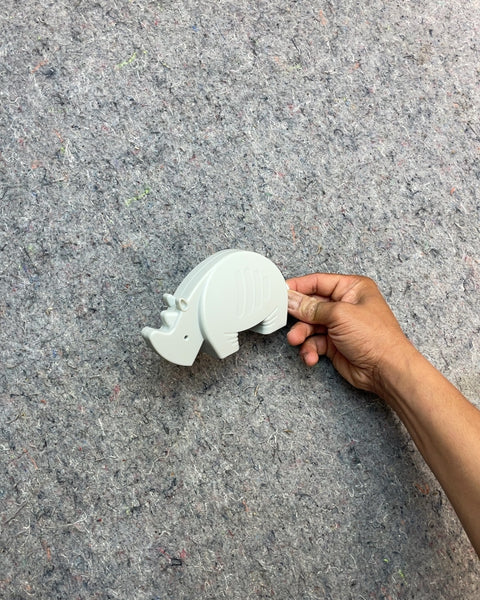 Gray Rhinoceros Rattling Toy