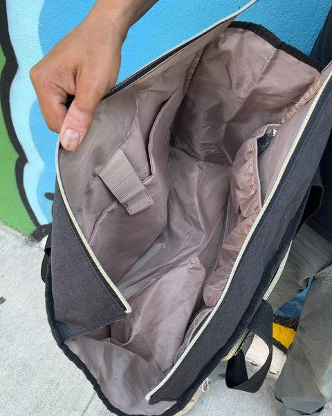 Quilted Breast Pump Compatible Tote Bag