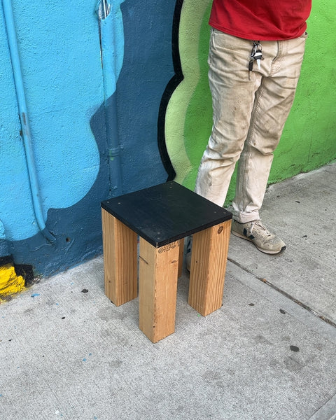 Pretty Wooden Stool Or Side Table Made By Cues, W12xD12xH15"