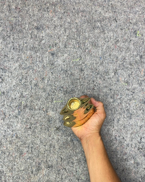 Gold Wavy Candle Holder
