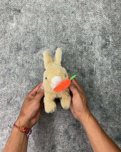 Robotic Plush Bunny with Carrot Toy
