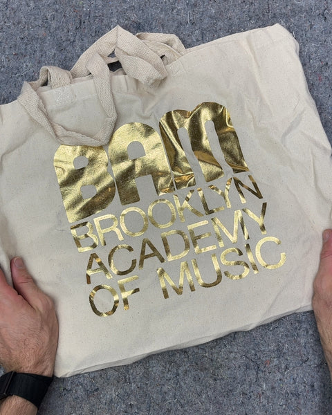 Brooklyn Academy of Music Gold Logo Tote Bag