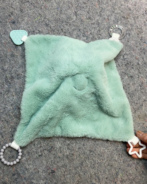 Elephant Baby Security Blanket with Teethers