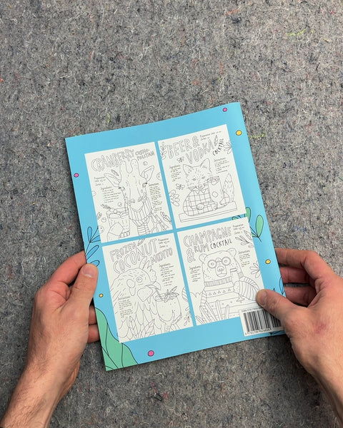 Drinking Animals Coloring Book for Adults Relaxation