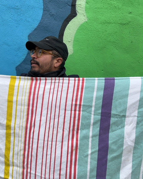 Striped Beach Towel with Fringe