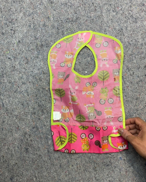 Pink Animal Print Baby Bib