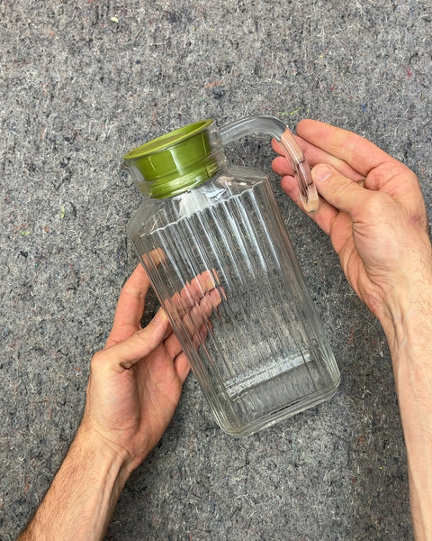 Sexy Glass Pitcher with Green Lid