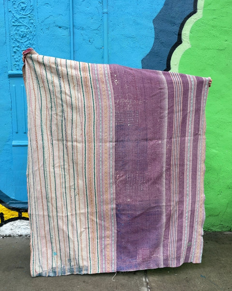 Kantha Quilt Throw, 54" x 78"