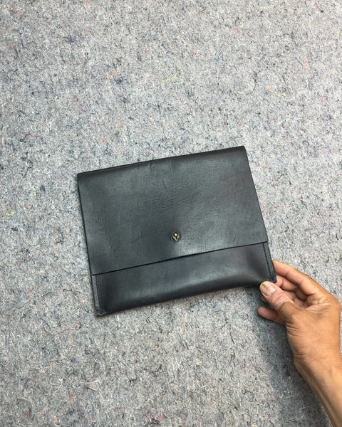 Libby Lane Black Leather Envelope Clutch
