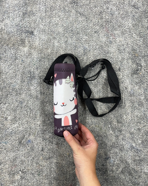 Cat Water Bottle Carrier with Strap, 3 in Diameter
