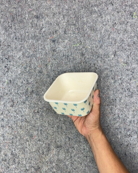 Square Palm Tree Print Bowl, 5x5x2.5"