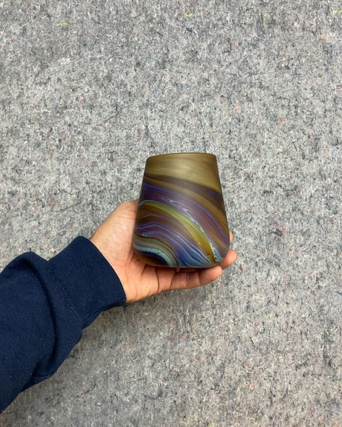 Mysterious, Sultry perhaps Swirl Glass Vase