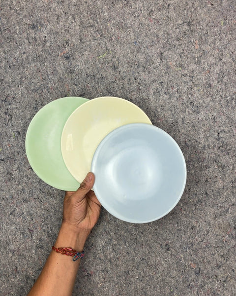 Pastel French Ceramic Appetizer Plates
