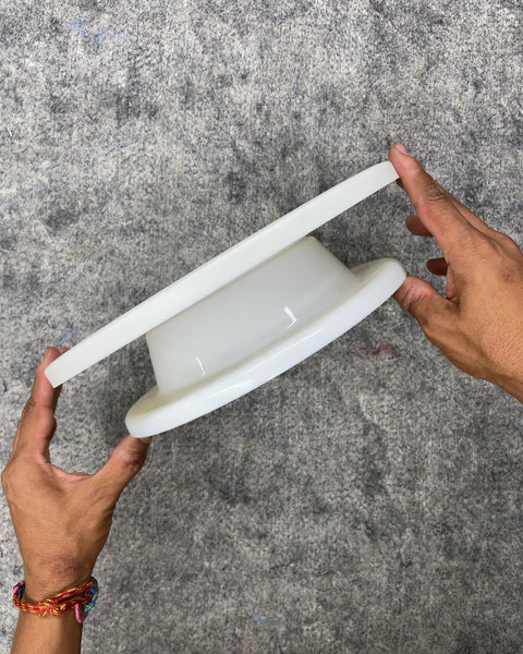 White Plastic Rotating Cake Decorating Turntable, 11”