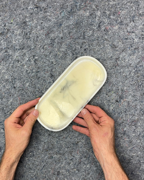 White Marble Pattern Plastic Tray, L10"