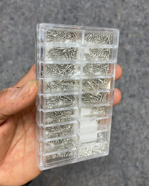Assorted Eyeglasses Screws in Organizer