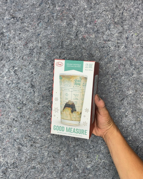 Fred Good Measure Holiday Cocktails Recipe Glass