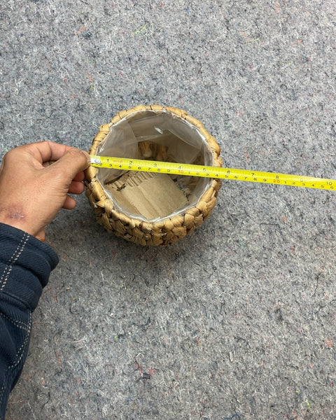 Woven Basket Planter with Plastic Liner