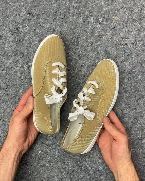Keds Tan Canvas Sneakers, Size US 9W