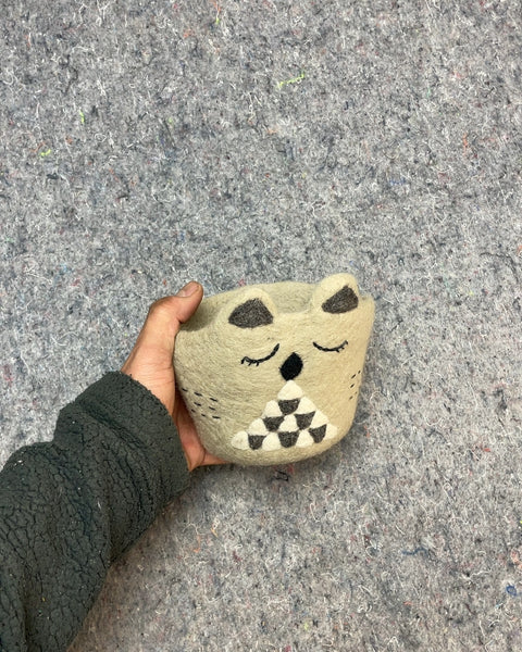 Felted Owl Basket