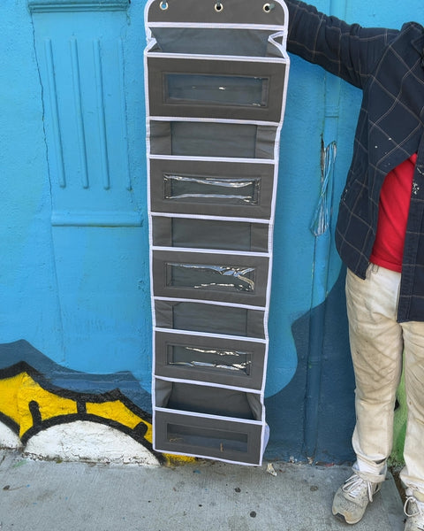 Hanging Closet Organizer with Clear Pockets