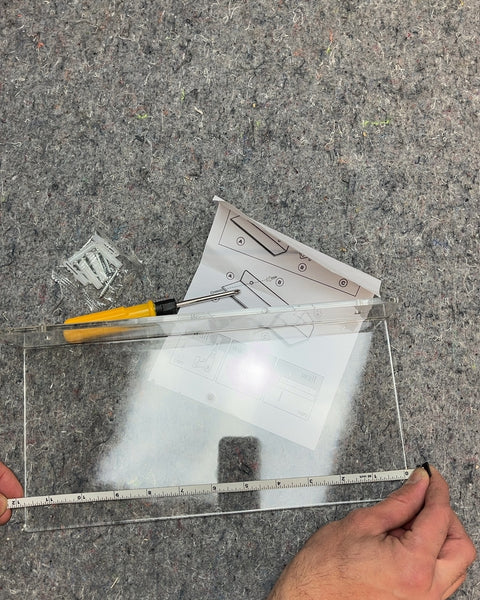 Acrylic Wall Shelf with Hardware, L12"