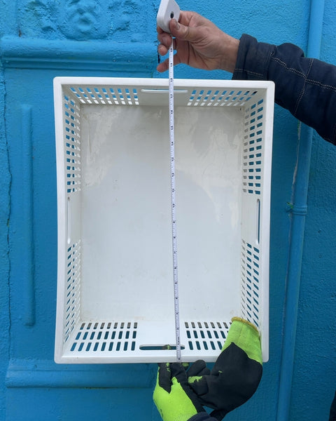 White Plastic Storage Crate, 18x13"