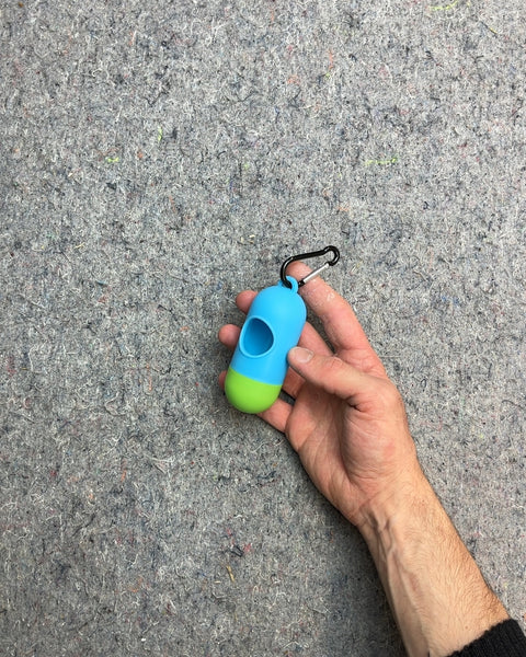 Blue and Green Pet Waste Bag Dispenser