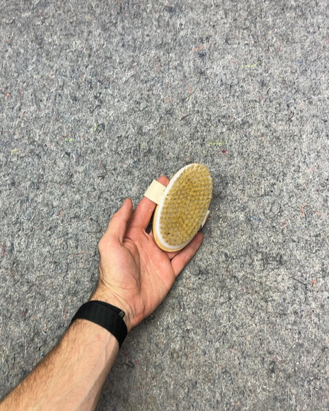 Wooden Body Brush with Strap