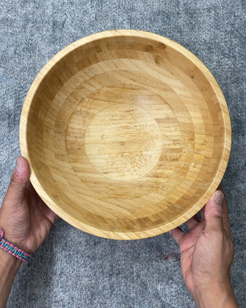 Ikea Wooden Serving Bowl, 11"