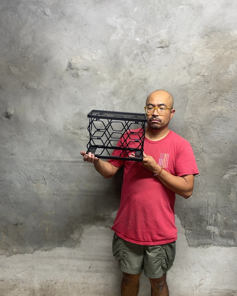 Metal Wine Rack with a Shelf, 12x9x9"