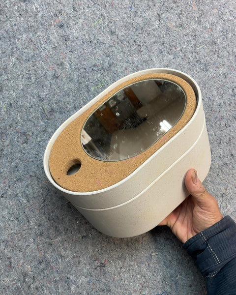 Oval Storage Box with Mirrored Lid