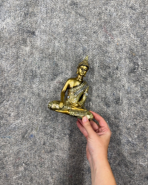 Gold Meditating Buddha Statue
