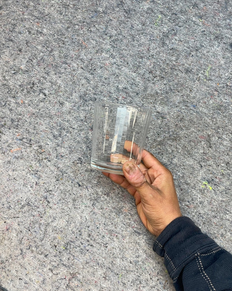 Ribbed Clear Glass Tumbler