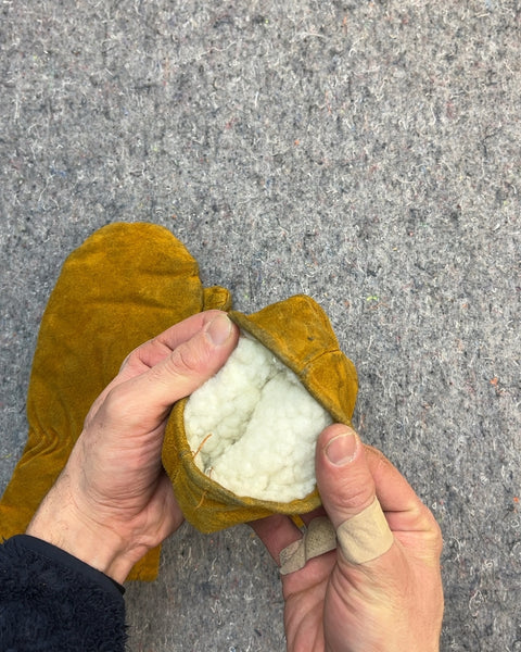 Men's Tan Suede Chopper Mitts (Warm!)