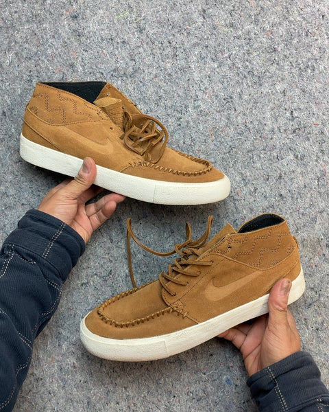 Nike Brown Suede Mid-Top Sneakers, Sz 9.5 M US or 43 EU