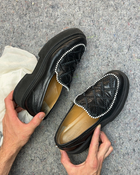Russell & Bromley Patchwork Chunky Pearl Loafers, Size EU 39
