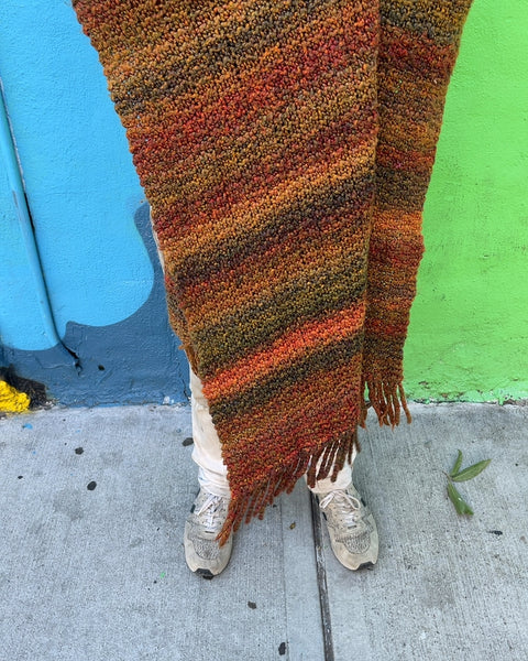 Striped Knit Scarf