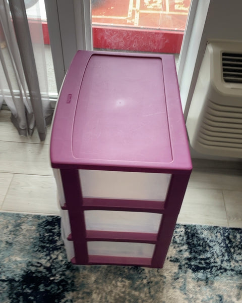 3-Drawer Storage Tower, 21x23x15”