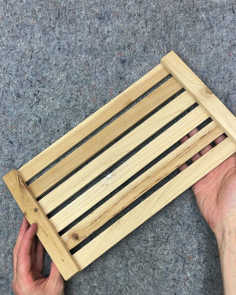 Wooden Slatted Bath Mat, 8x15"