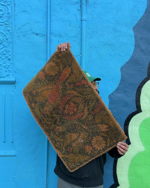 Floral Coir Doormat, 30"